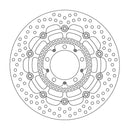 Halo Series Floating Brake Rotor Black For Kawasaki EN 650 2015-2016