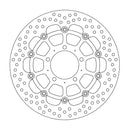 Halo Series Floating Brake Rotor Black For Kawasaki GTR 1400 2008-2009