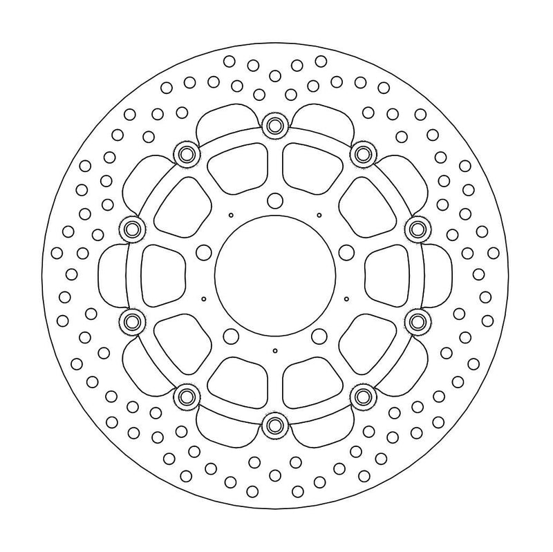 Halo Series Floating Brake Rotor Black For Kawasaki GTR 1400 2008-2009