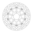 Halo Series Floating Brake Rotor Black For Kawasaki KLV 1000 2004-2006