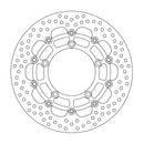 Halo Series Floating Brake Rotor Black For Suzuki DL 1000 ABS 2018-2020