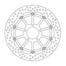 Halo Series Floating Brake Rotor Black For Suzuki GSX 1300 R 1999-2007