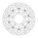 Halo Series Floating Brake Rotor Black For Suzuki GSX-R 1000 2005-2006