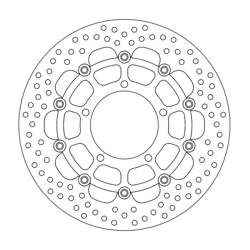 Halo Series Floating Brake Rotor Black For Suzuki GSX-R 1000 2005-2006