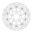 Halo Series Floating Brake Rotor Black For Suzuki GSF 650 2005-2006