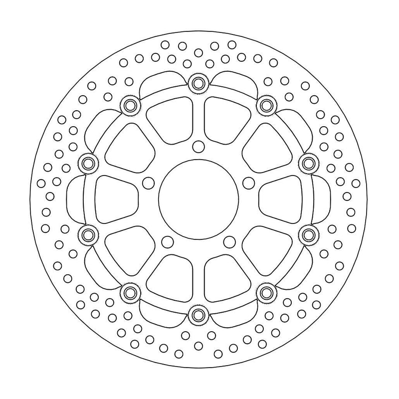 Halo Series Floating Brake Rotor Black For Suzuki GSF 650 2005-2006