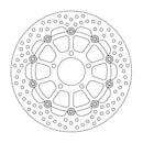 Halo Series Floating Brake Rotor Black For Suzuki GSX-R 1000 2003-2004