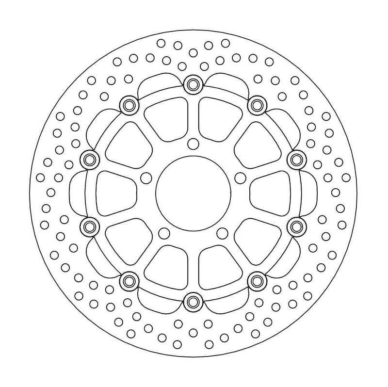 Halo Series Floating Brake Rotor Black For Suzuki GSX-R 1000 2003-2004