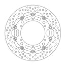 Halo Series Floating Brake Rotor Black For Yamaha BT 1100 2002-2006