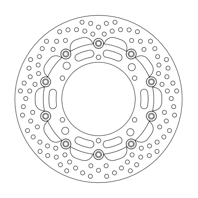 Halo Series Floating Brake Rotor Black For Yamaha BT 1100 2002-2006