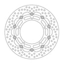 Halo Series Floating Brake Rotor Black For Yamaha FZ6 600 N 2004-2006