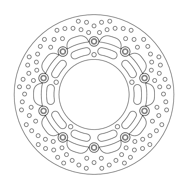 Halo Series Floating Brake Rotor Black For Yamaha FZ6 600 N 2004-2006