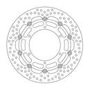 Halo Series Floating Brake Rotor Black For Yamaha FJR 1300 2003-2005