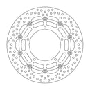 Halo Series Floating Brake Rotor Black For Yamaha FZ1 1000 N 2006-2014