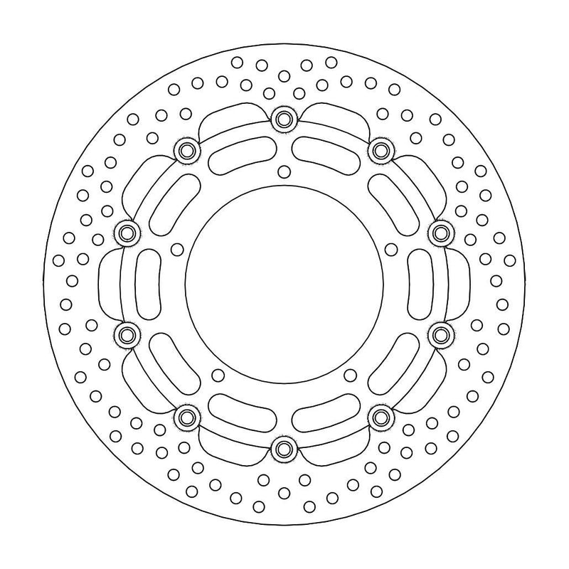 Halo Series Floating Brake Rotor Black For Yamaha FZ1 1000 N 2006-2014