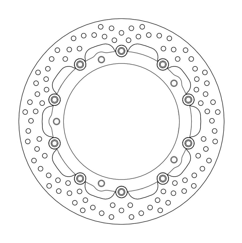 Halo Series Floating Brake Rotor Black For BMW F 800 R 2009-2012