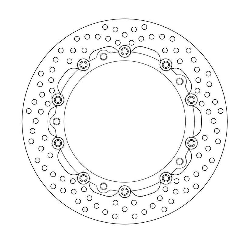 Halo Series Floating Brake Rotor Black For BMW K 1200 RS 1997-2000