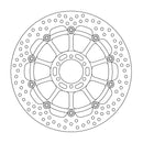 Halo Series Floating Brake Rotor Black For Aprilia AF1 125 1990-1992