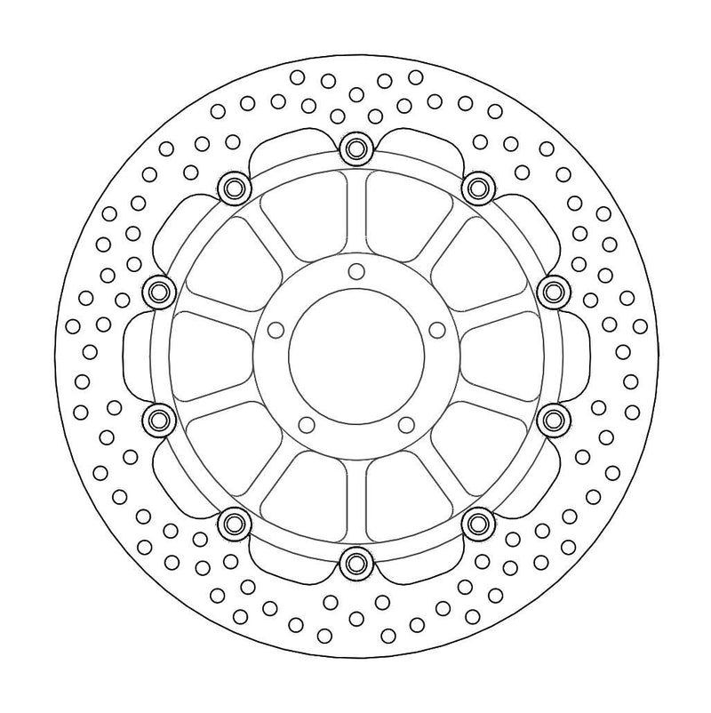 Halo Series Floating Brake Rotor Black For Ducati 749 2005-2006