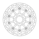 Halo Series Floating Brake Rotor Black For Honda CBR 600 F 1995-1998