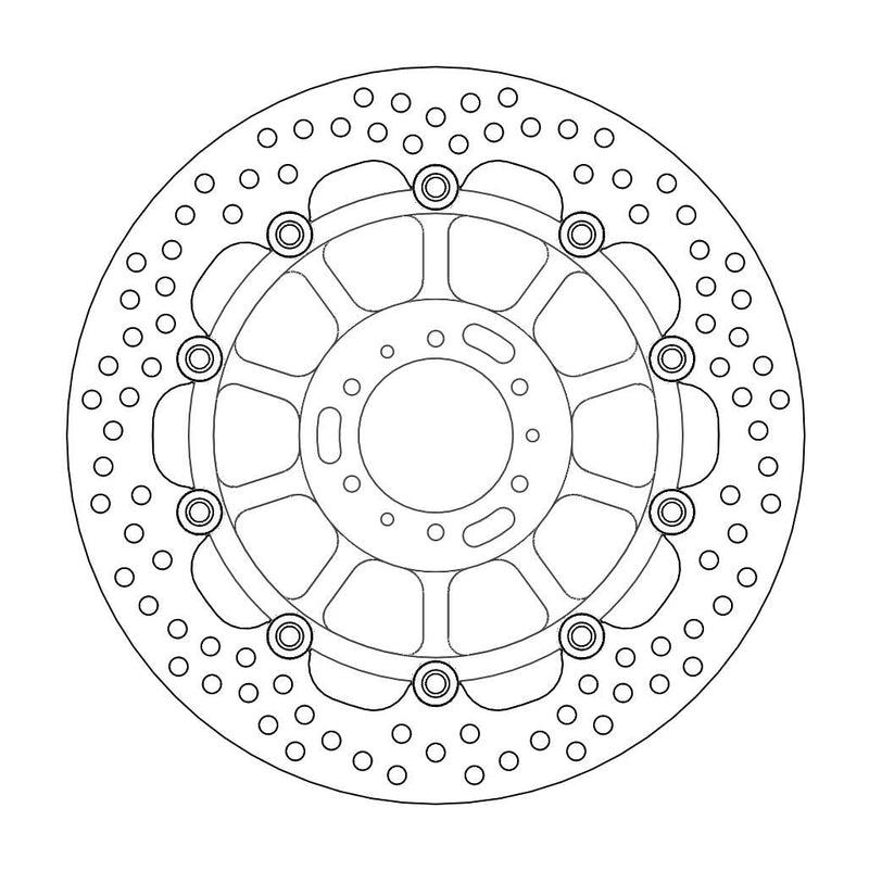 Halo Series Floating Brake Rotor Black For Honda CBR 600 F 1999-2000