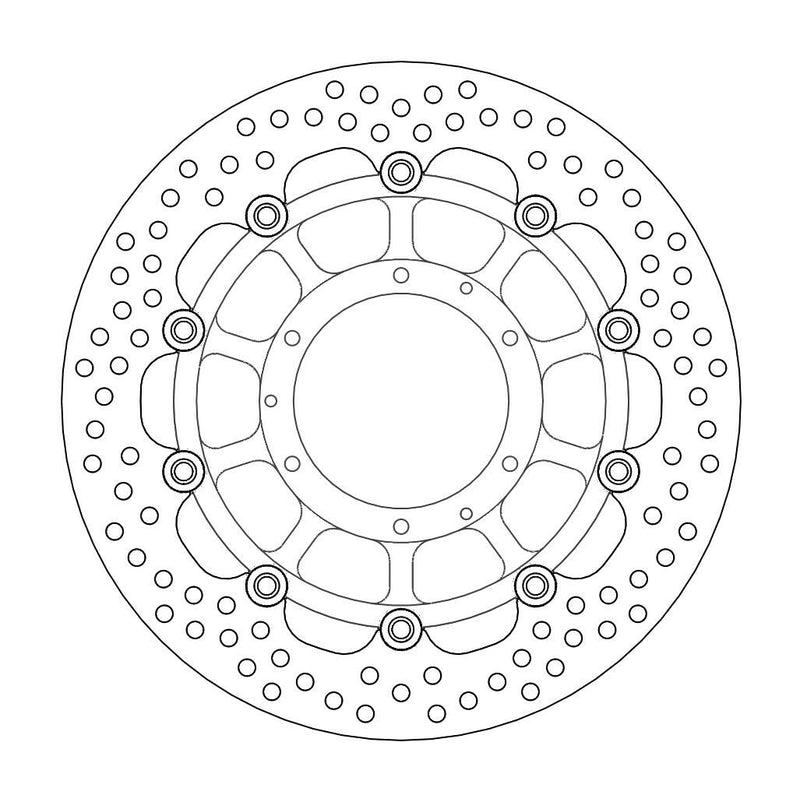 Halo Series Floating Brake Rotor Black For Honda CB 900 F 2002-2006
