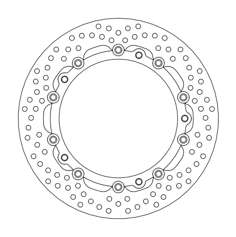 Halo Series Floating Brake Rotor Black For BMW F 750 GS ABS 2021-2023
