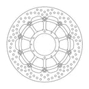 Halo Series Floating Brake Rotor Black For Honda CBR 1000 RR 2008-2015