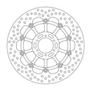 Halo Series Floating Brake Rotor Black For Honda CB 1100 SF 2000-2001