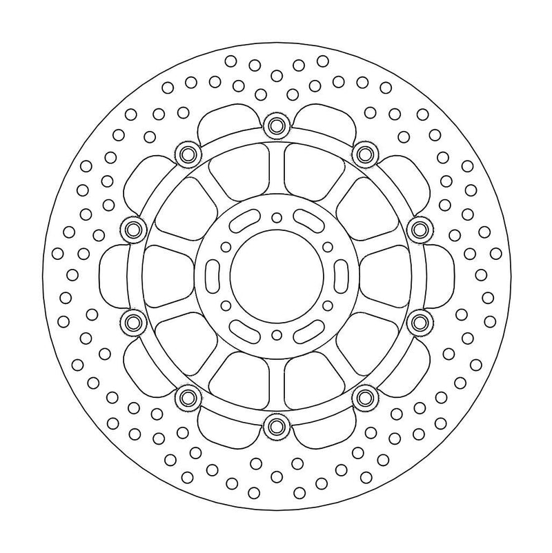 Halo Series Floating Brake Rotor Black For Honda CB 1100 SF 2000-2001