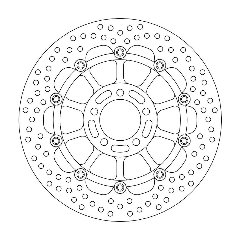 Halo Series Floating Brake Rotor Black For Kawasaki GPZ 1100 1995-1998