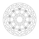 Halo Series Floating Brake Rotor Black For Kawasaki ZR 1100 1992-1994