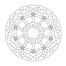 Halo Series Floating Brake Rotor Black For Kawasaki ZX-6 600 1998-1999