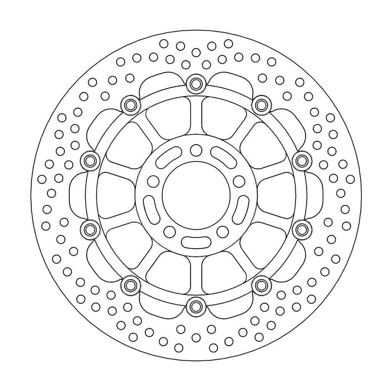 Halo Series Floating Brake Rotor Black For Kawasaki ZX-6 600 1998-1999
