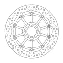 Halo Series Floating Brake Rotor Black For Kawasaki VN 1500 2002-2003