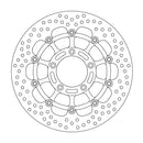 Halo Series Floating Brake Rotor Black For MV Agusta Brutale 1090 ABS 2015-2016