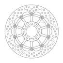 Halo Series Floating Brake Rotor Black For Suzuki GSX 1200 1999-2000