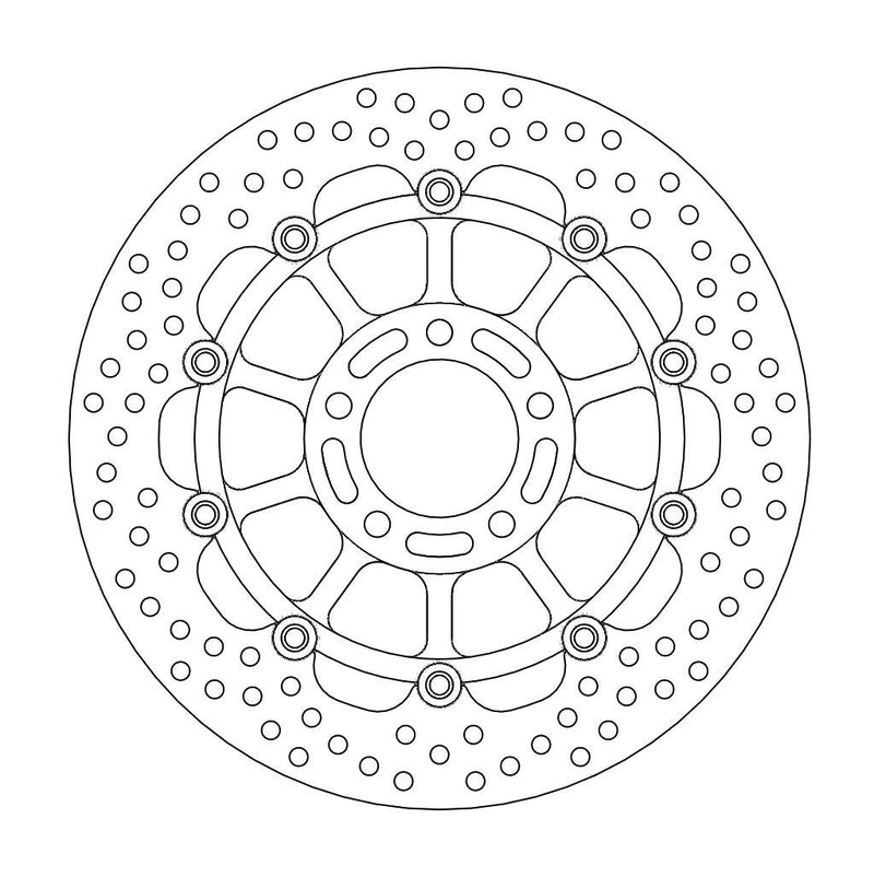 Halo Series Floating Brake Rotor Black For Suzuki GSX 1200 1999-2000