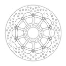 Halo Series Floating Brake Rotor Black For Suzuki GS 500 E 1989-2002