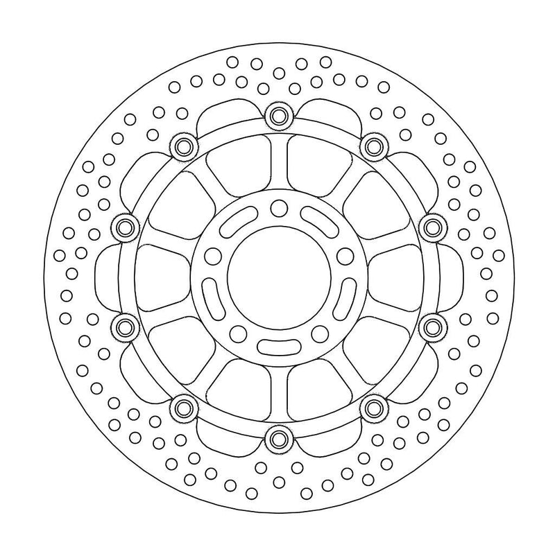 Halo Series Floating Brake Rotor Black For Suzuki GSF 600 1995-1999