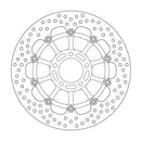 Halo Series Floating Brake Rotor Black For Suzuki GSX-R 1100 1993-1998