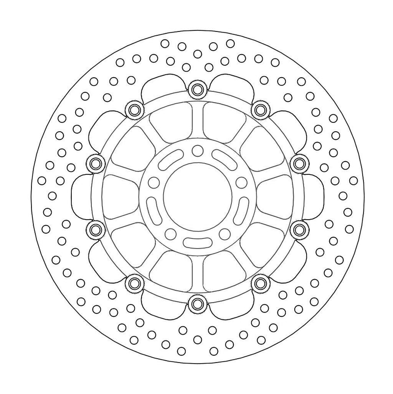Halo Series Floating Brake Rotor Black For Suzuki GSX-R 1100 1993-1998