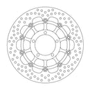 Halo Series Floating Brake Rotor Black For Triumph Daytona 675 2006-2012