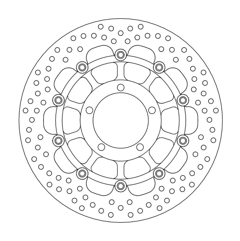 Halo Series Floating Brake Rotor Black For Triumph Daytona 675 2006-2012