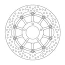 Halo Series Floating Brake Rotor Black For Triumph Daytona 955 I 2002-2006