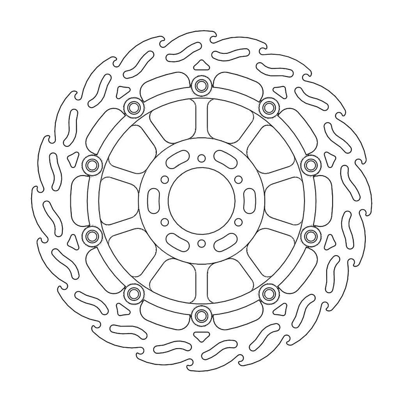 Floating Flame Front Left Brake Rotor Black For Honda CB 600 F 2001