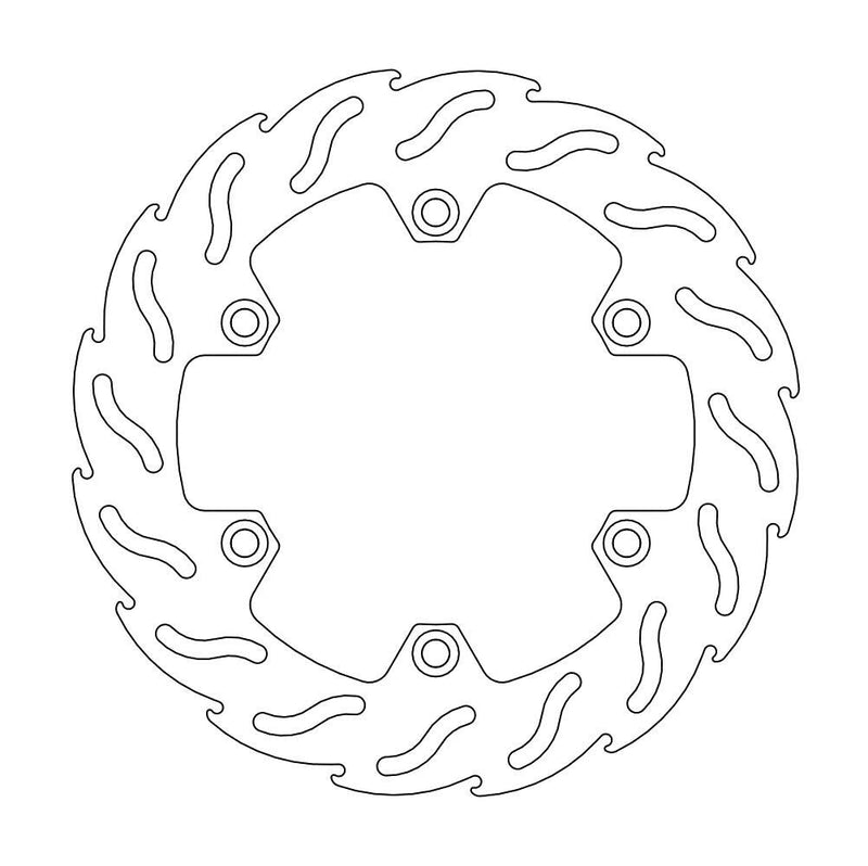 Flame Series Fixed Front Brake Rotor Silver For Honda SLR 650 1997-1998