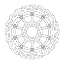 Floating Flame Front Right Brake Rotor Black For Kawasaki ZX-6 600 1998-1999