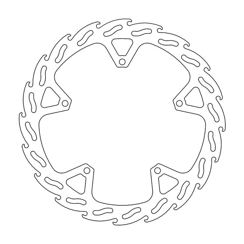 Flame Series Fixed Front Brake Rotor Silver For Yamaha YZF-R 125 2008-2013