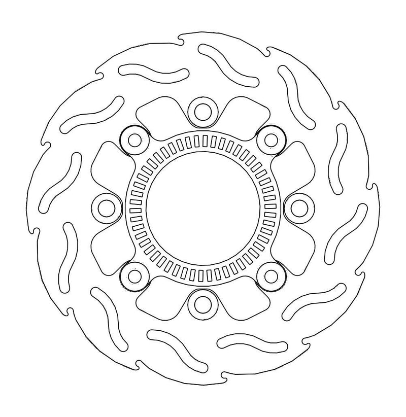 Flame Series Rear Brake Rotor Rear For Kawasaki ER-6F 650 ABS 2008